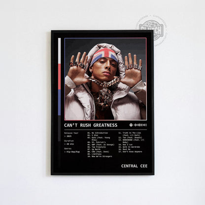 Central Cee 'Can't Rush Greatness' Album Poster