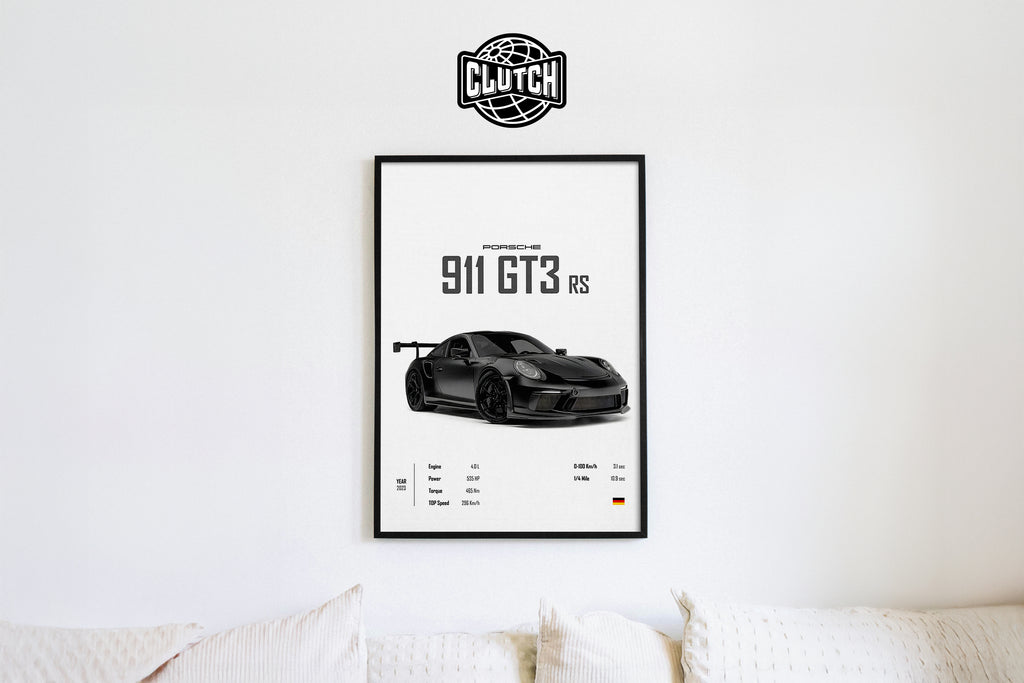 Porsche 911 GT3 RS 'CORE' Car Poster