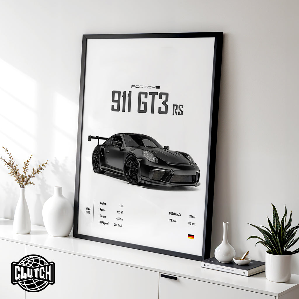Porsche 911 GT3 RS 'CORE' Car Poster
