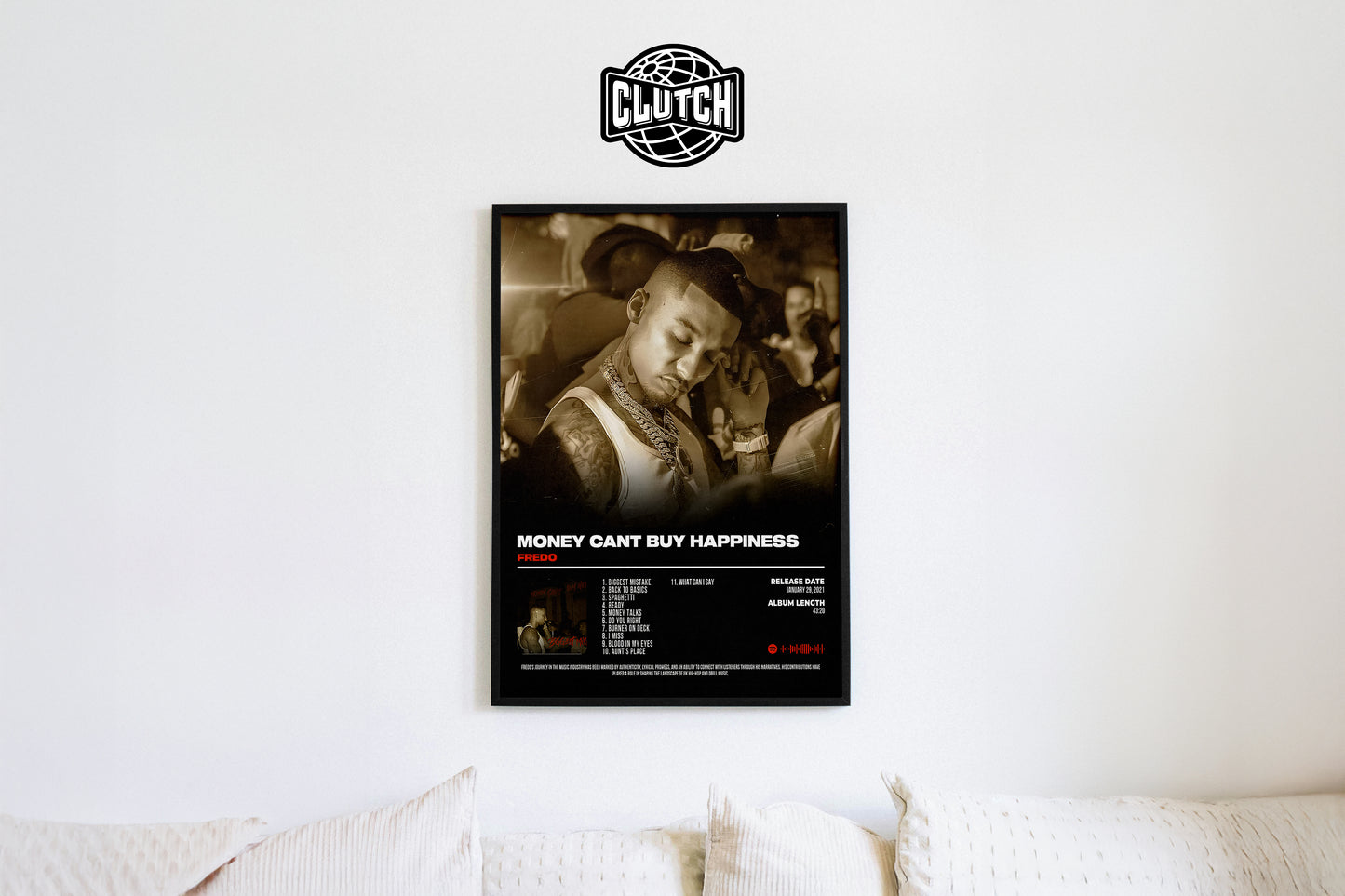 Fredo "Money Can't Buy Happiness" Album Poster