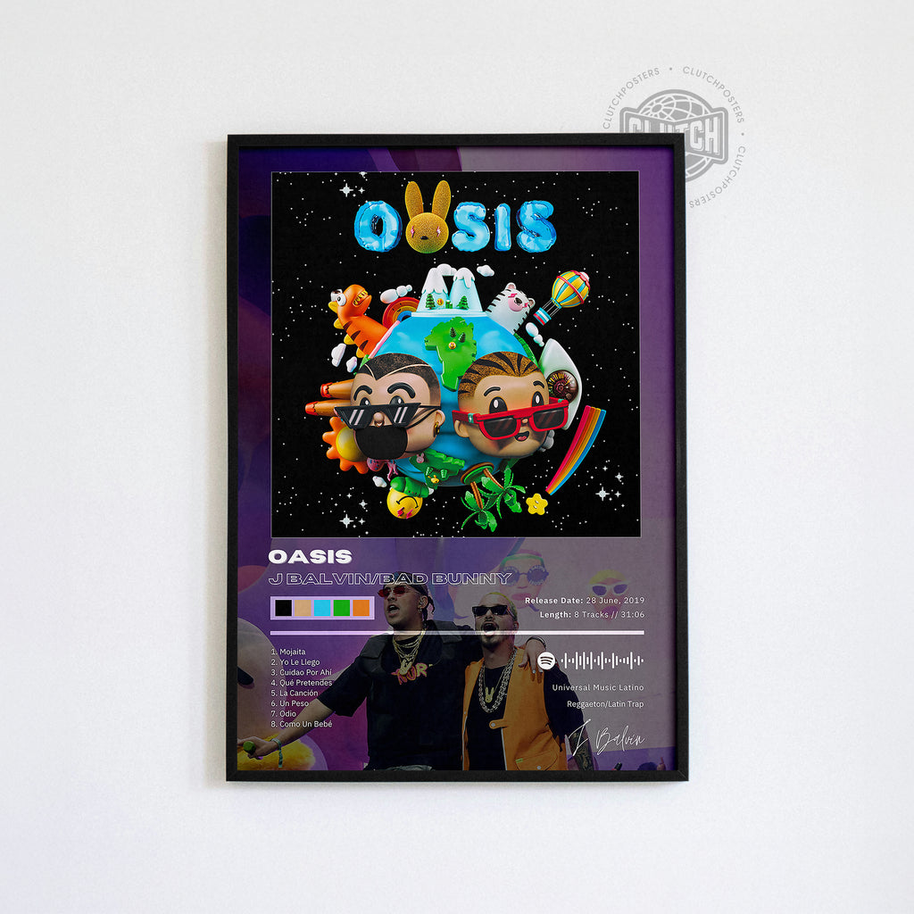 J Balvin 'OASIS' Album Poster