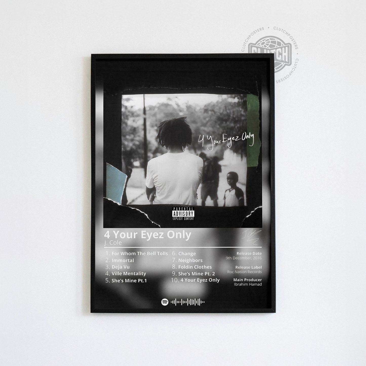 J Cole '4 Your Eyez Only' Album Poster