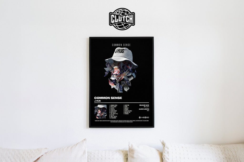 J Hus "Common Sense" Album Poster