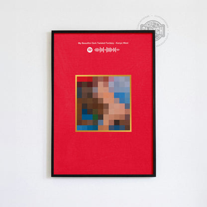 Kanye West 'My Beautiful Dark Twisted Fantasy' Spotify Poster