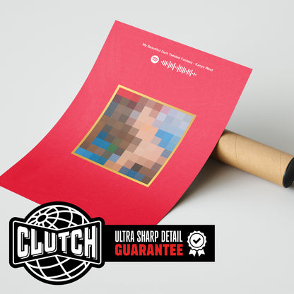 Kanye West 'My Beautiful Dark Twisted Fantasy' Spotify Poster