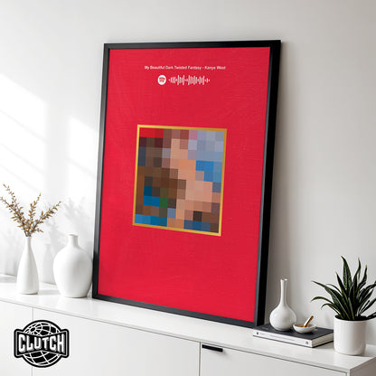 Kanye West 'My Beautiful Dark Twisted Fantasy' Spotify Poster
