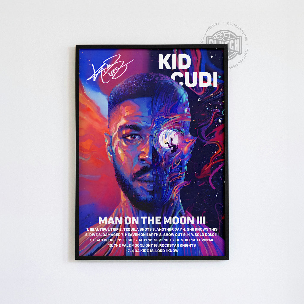 Kid Cudi 'Man On The Moon III' Signature Poster