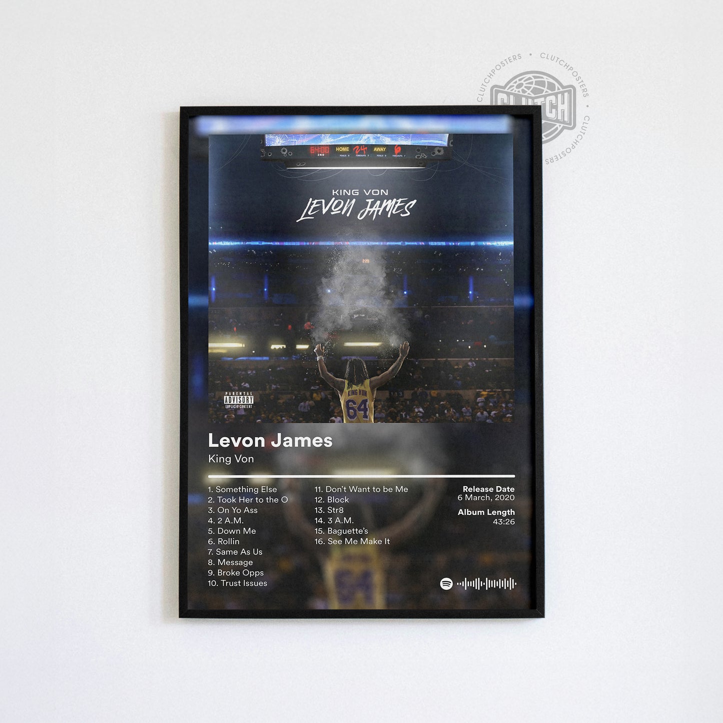 King Von 'Levon James' Album Poster