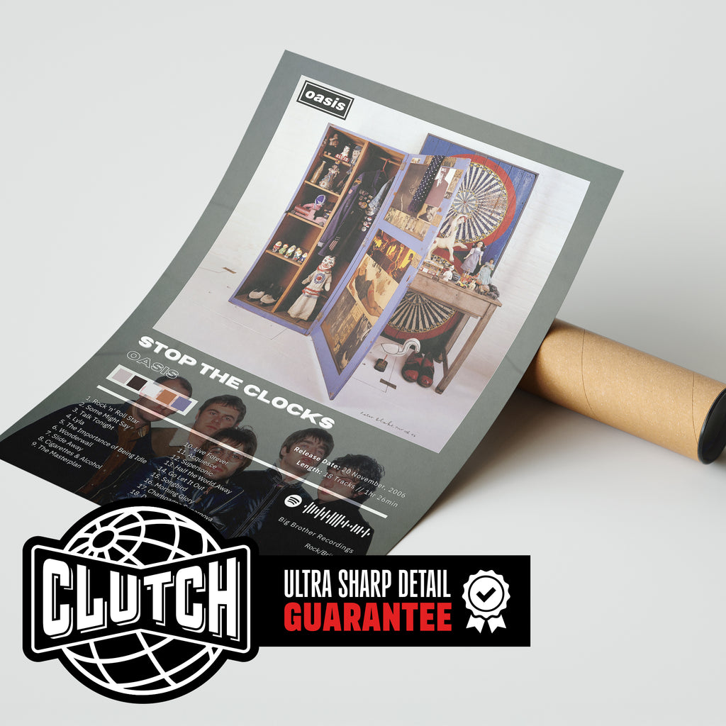 Oasis 'Stop The Clocks' Album Poster