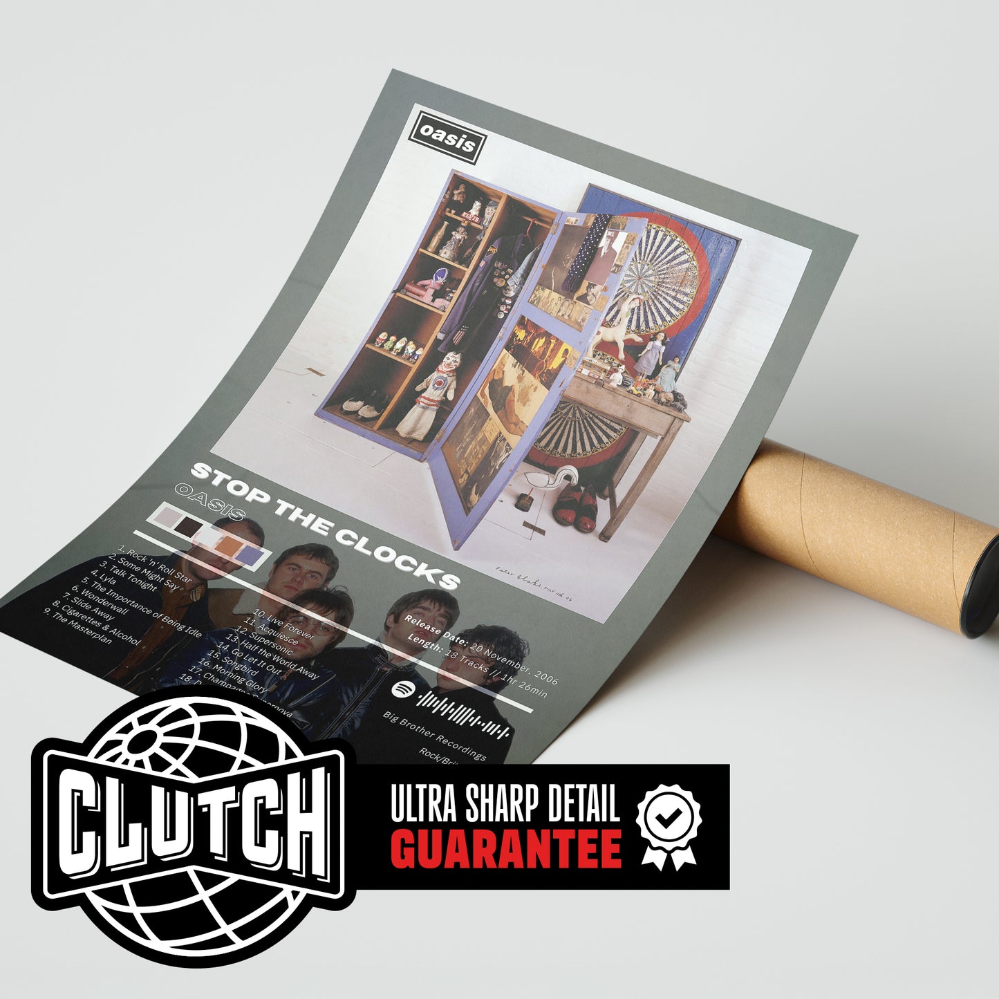 Oasis 'Stop The Clocks' Album Poster