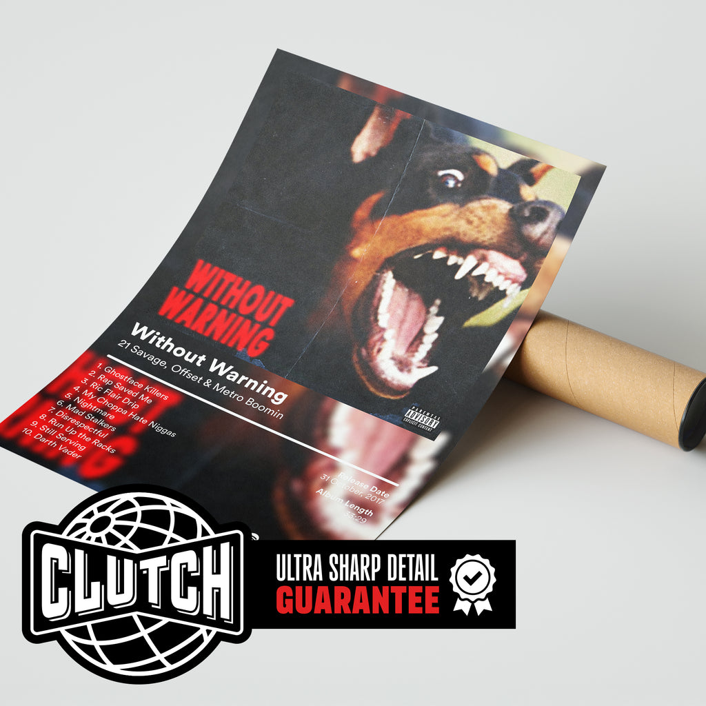 21 Savage 'Without Warning' Album Poster