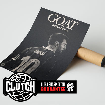 Lionel Messi 'GOAT' Poster