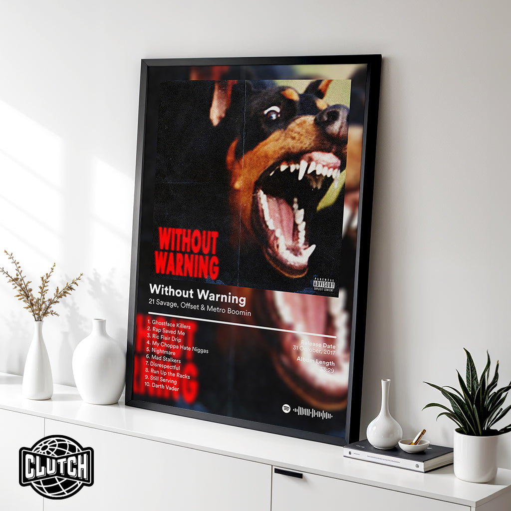 21 Savage 'Without Warning' Album Poster