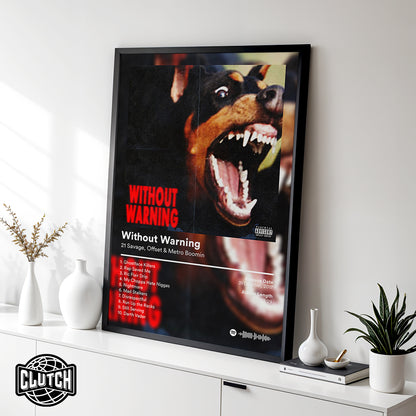 21 Savage 'Without Warning' Album Poster