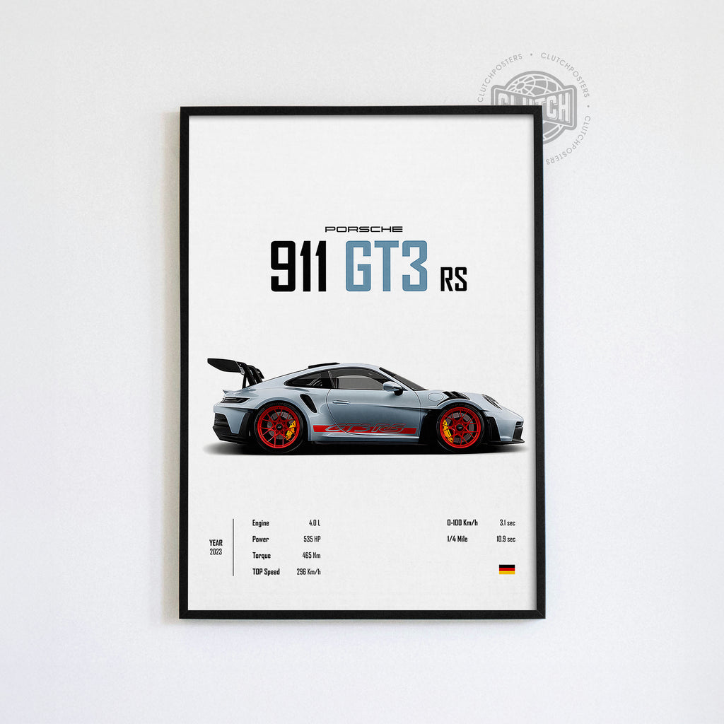 Porsche 911 GT3 RS Livery 'CORE' Car Poster