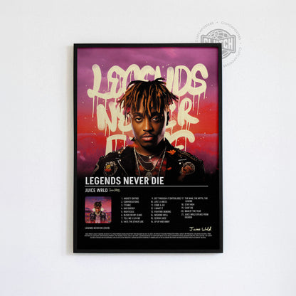 Juice WRLD 'Legends Never Die' Tracklist Poster