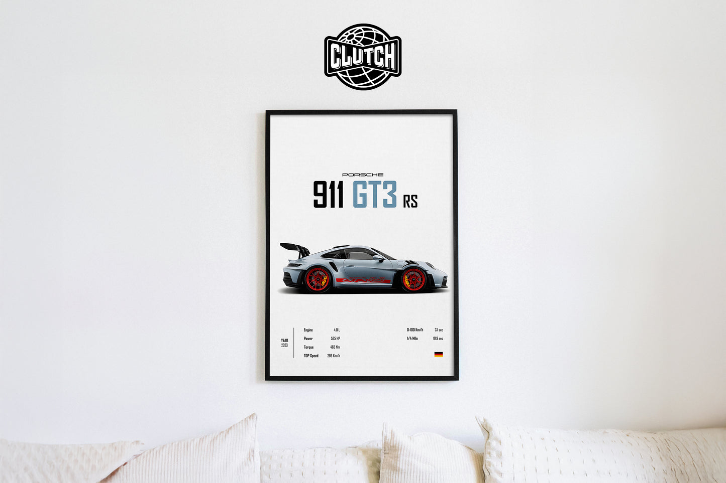 Porsche 911 GT3 RS Livery 'CORE' Car Poster
