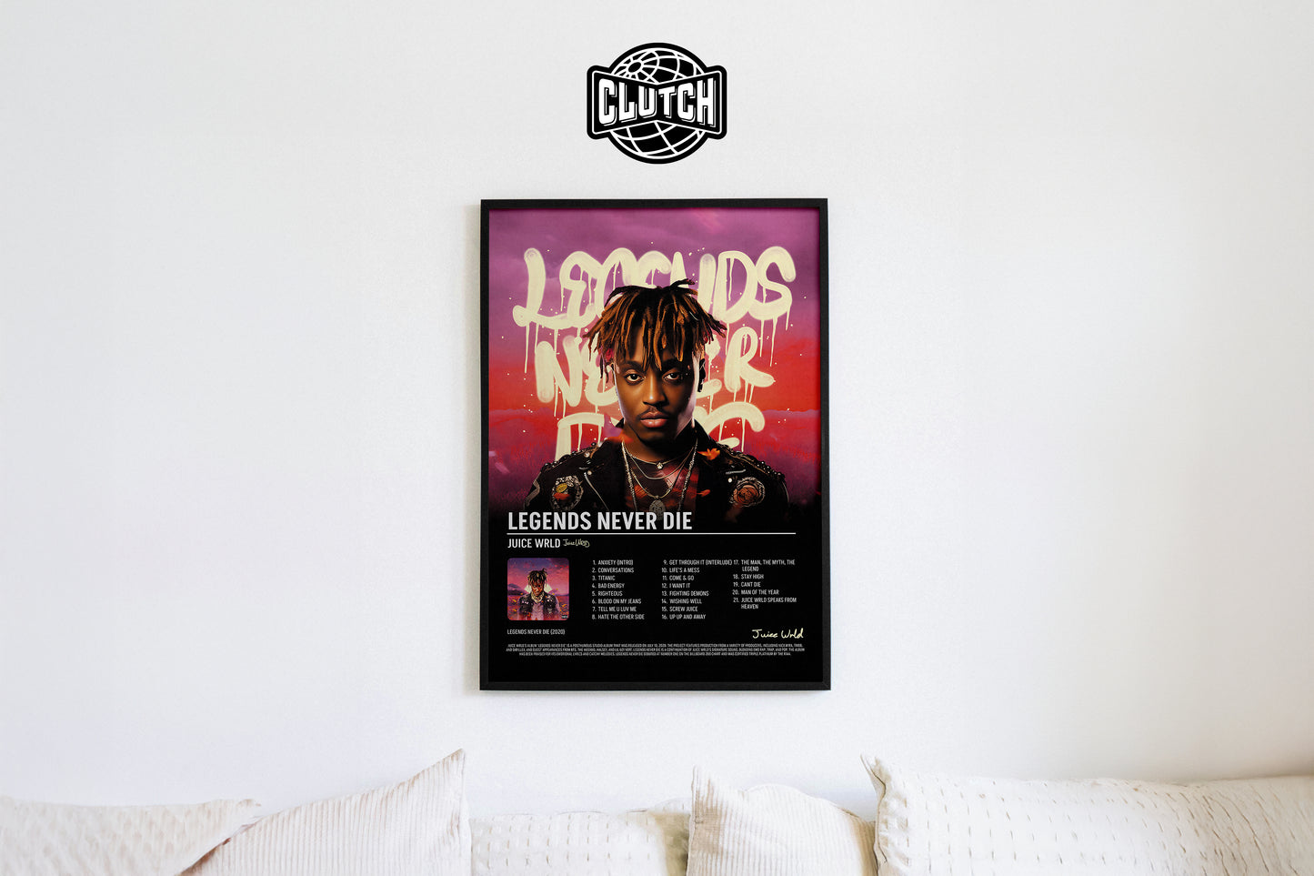 Juice WRLD 'Legends Never Die' Tracklist Poster