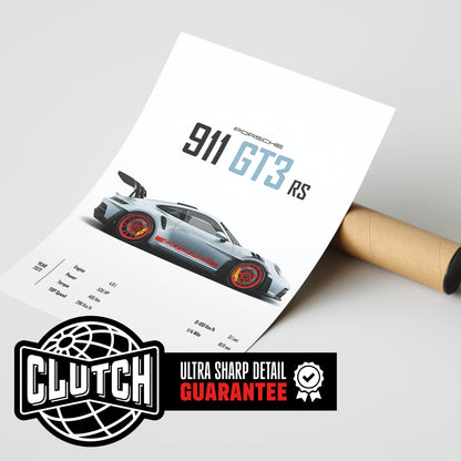 Porsche 911 GT3 RS Livery 'CORE' Car Poster