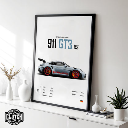 Porsche 911 GT3 RS Livery 'CORE' Car Poster