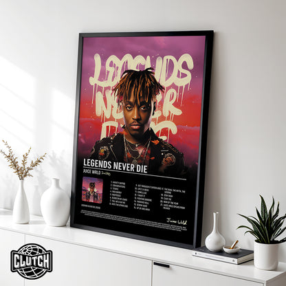 Juice WRLD 'Legends Never Die' Tracklist Poster
