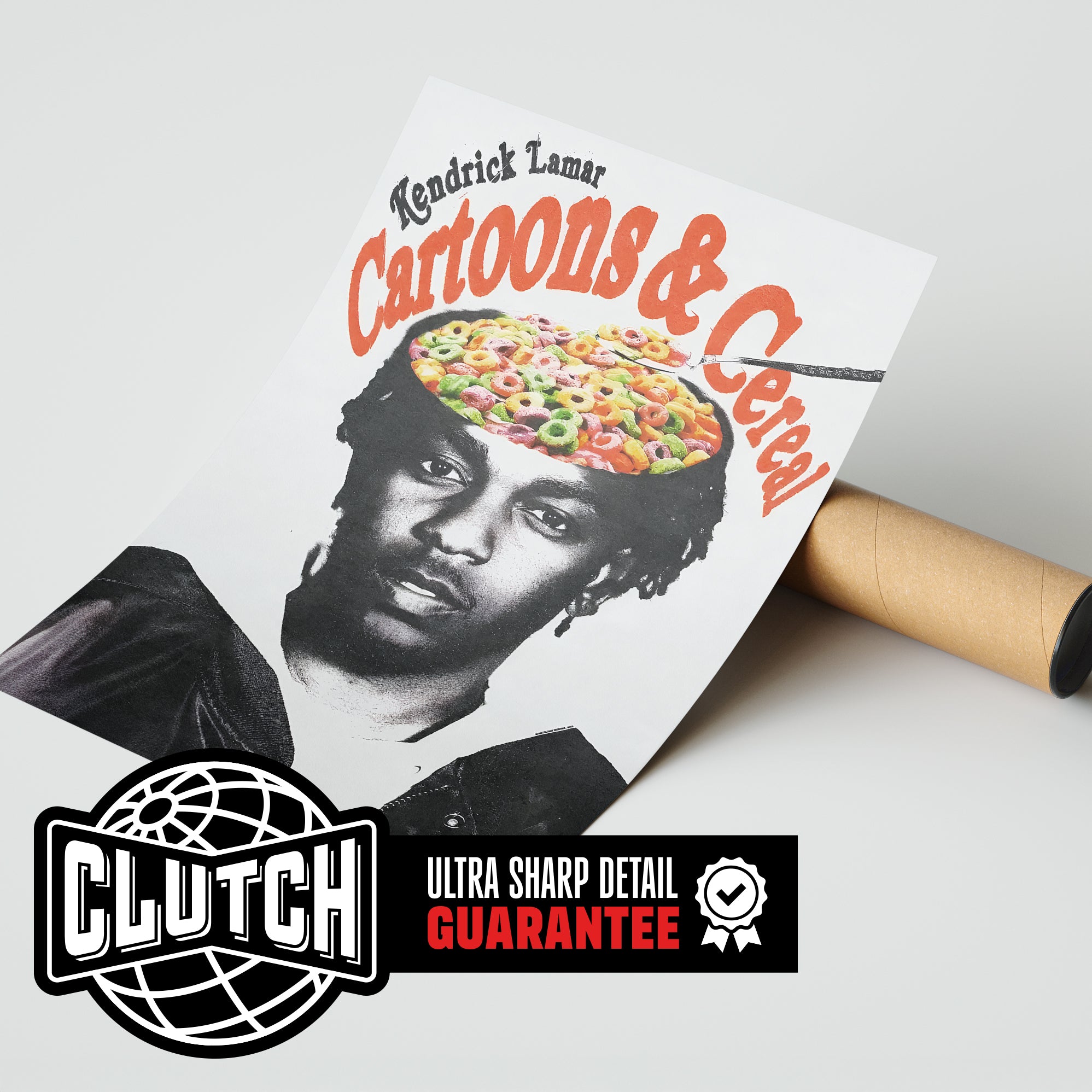 Kendrick Lamar Cartoons & Cereal Poster