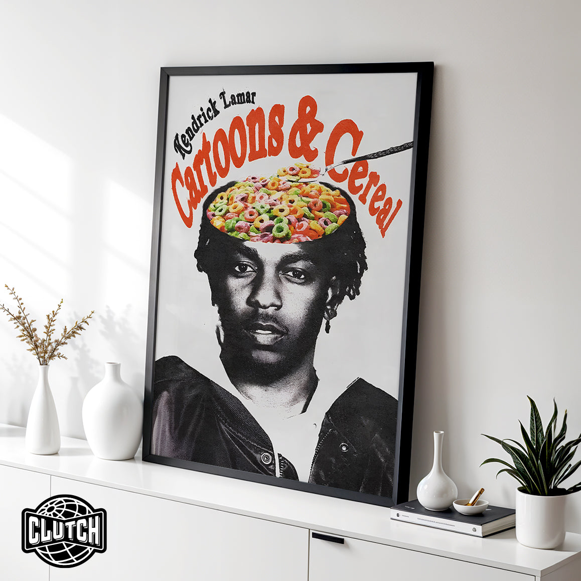 Kendrick Lamar Cartoons & Cereal Poster