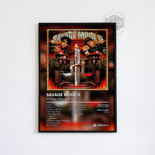 21 Savage 'Savage Mode II' Album Poster