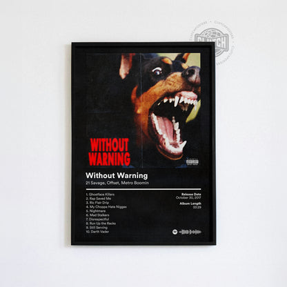 21 Savage 'Without Warning' Album Poster
