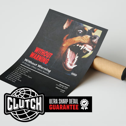 21 Savage 'Without Warning' Album Poster