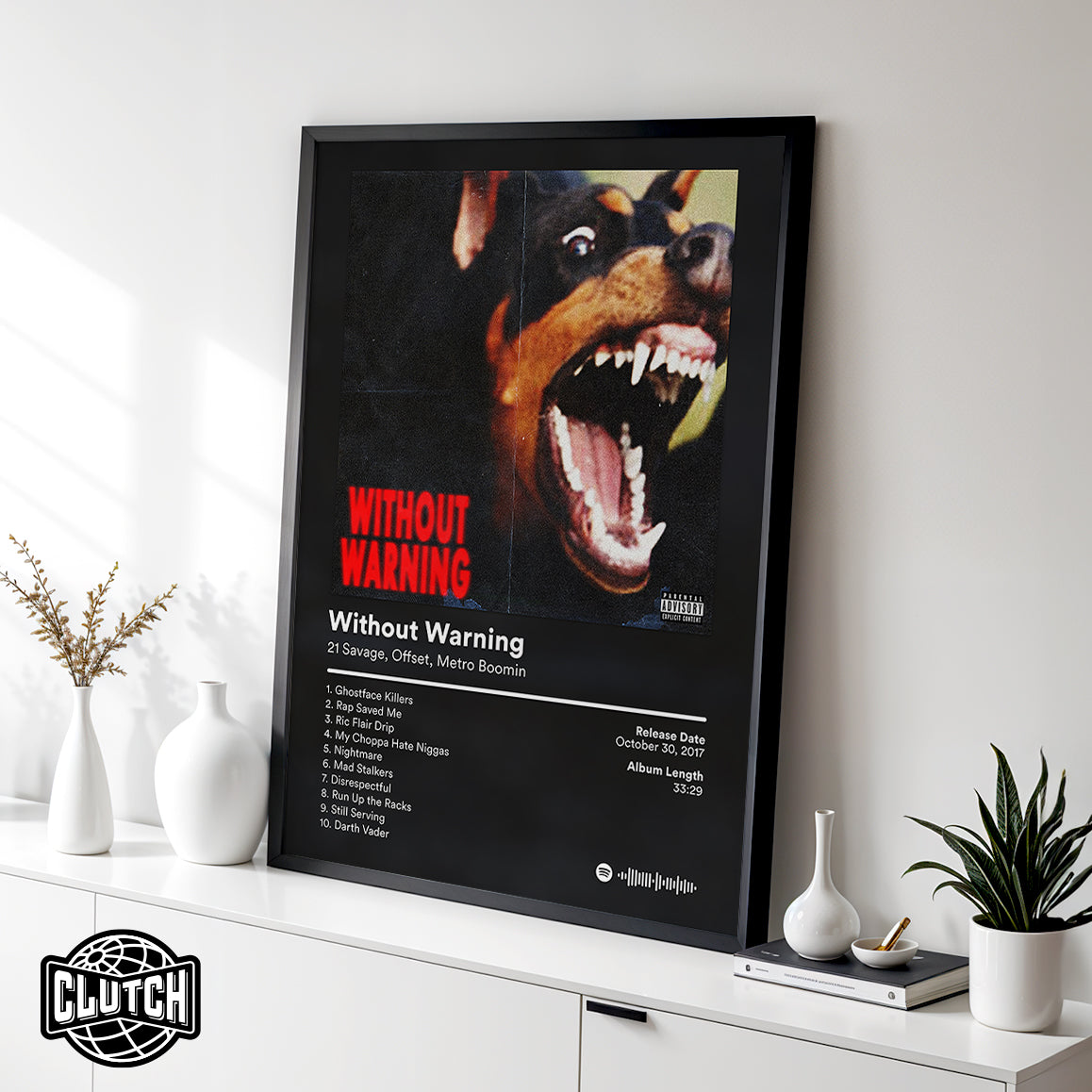 21 Savage 'Without Warning' Album Poster