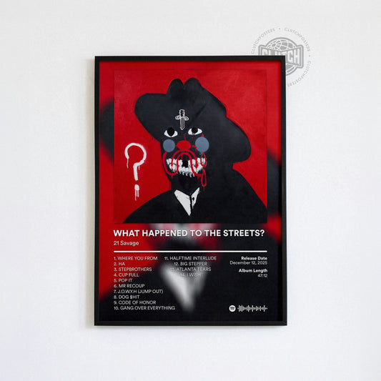 21 Savage 'What Happened To The Streets?' Album Poster
