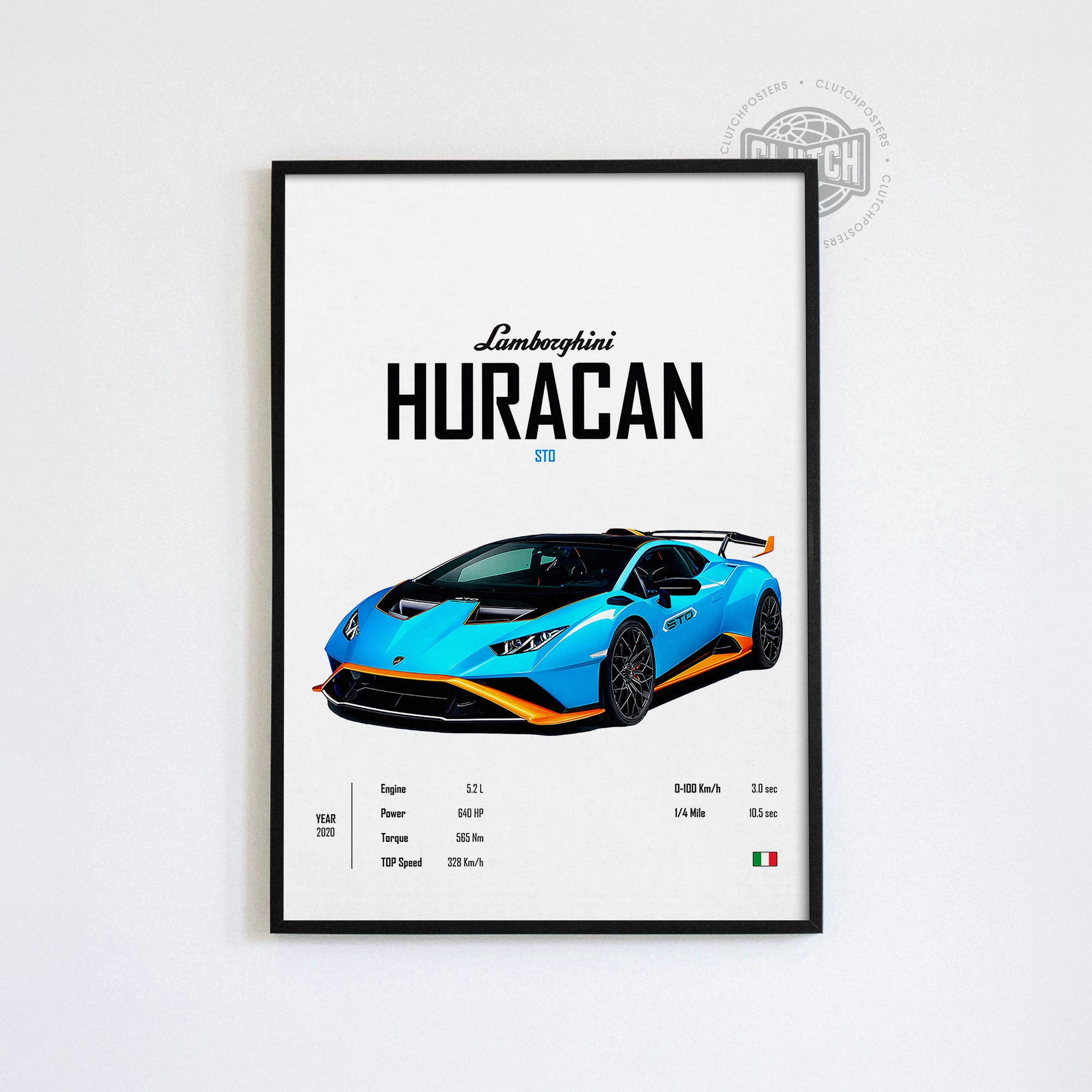 Lamborghini Huracan STO 'CORE' Car Poster