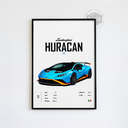 Lamborghini Huracan STO 'CORE' Car Poster