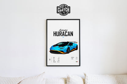 Lamborghini Huracan STO 'CORE' Car Poster