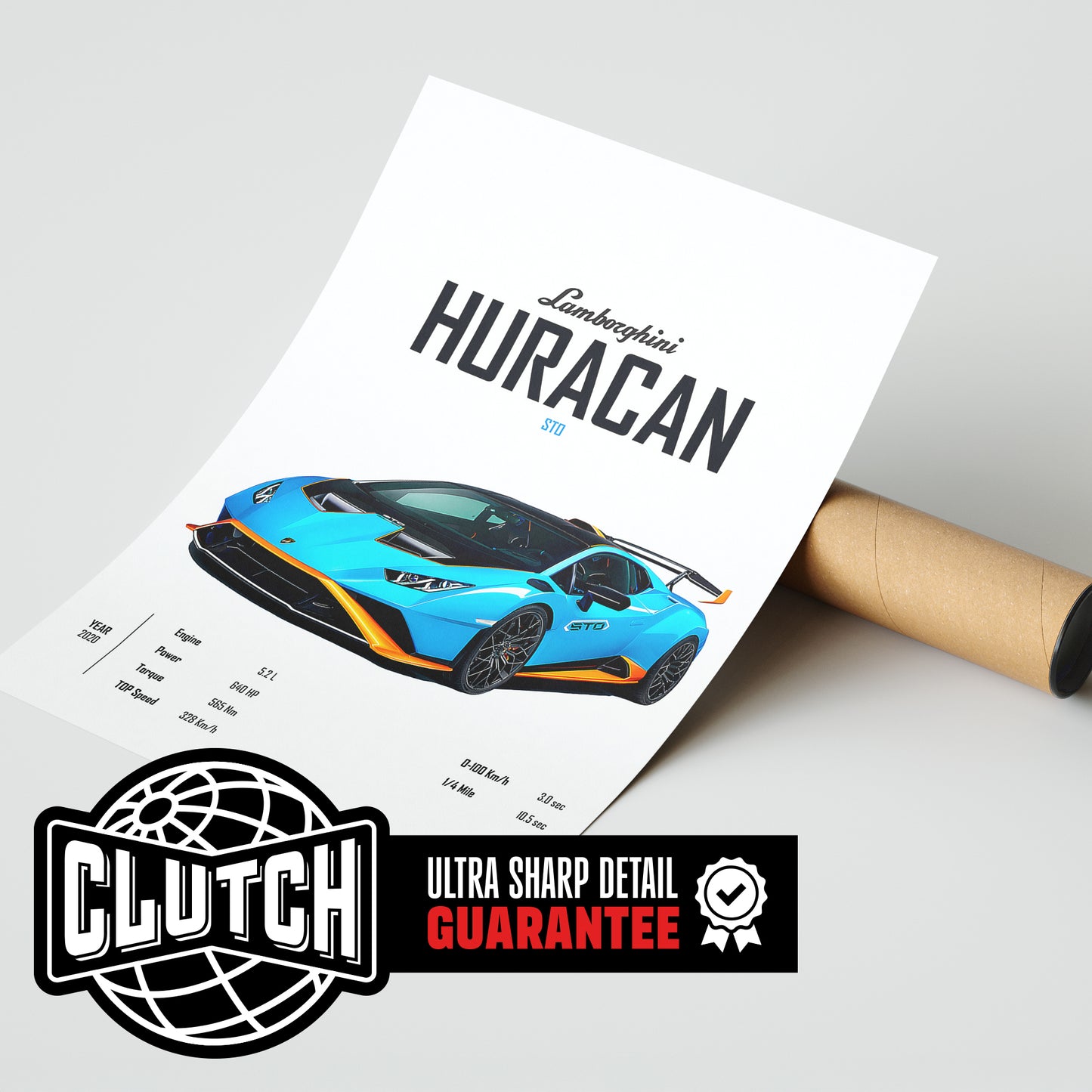 Lamborghini Huracan STO 'CORE' Car Poster