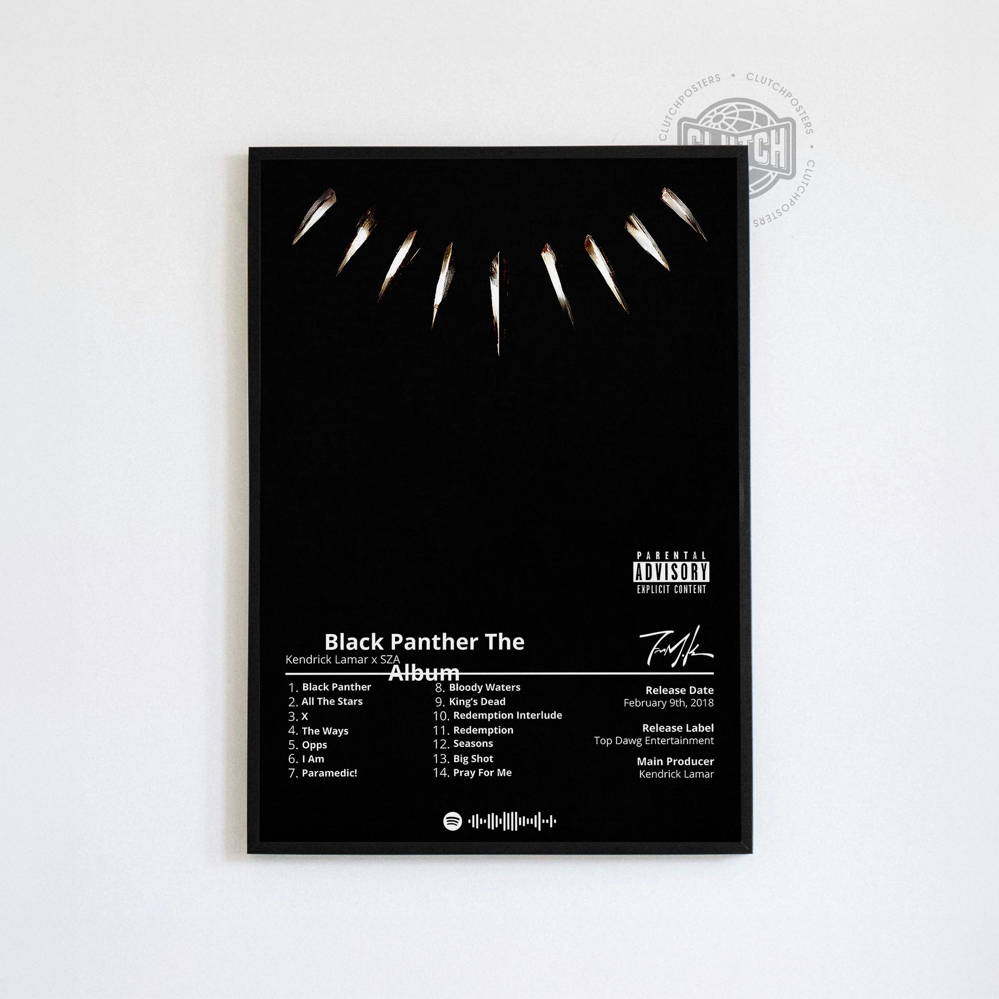 Kendrick Lamar 'Black Panther' Album Poster