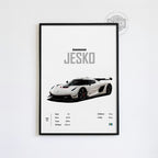 Koenigsegg Jesko 'CORE' Car Poster
