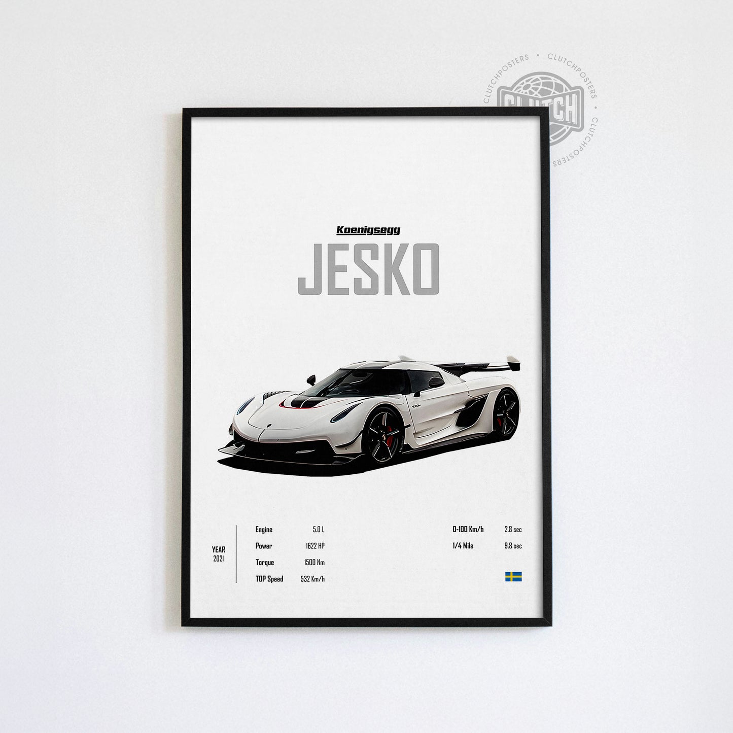 Koenigsegg Jesko 'CORE' Car Poster