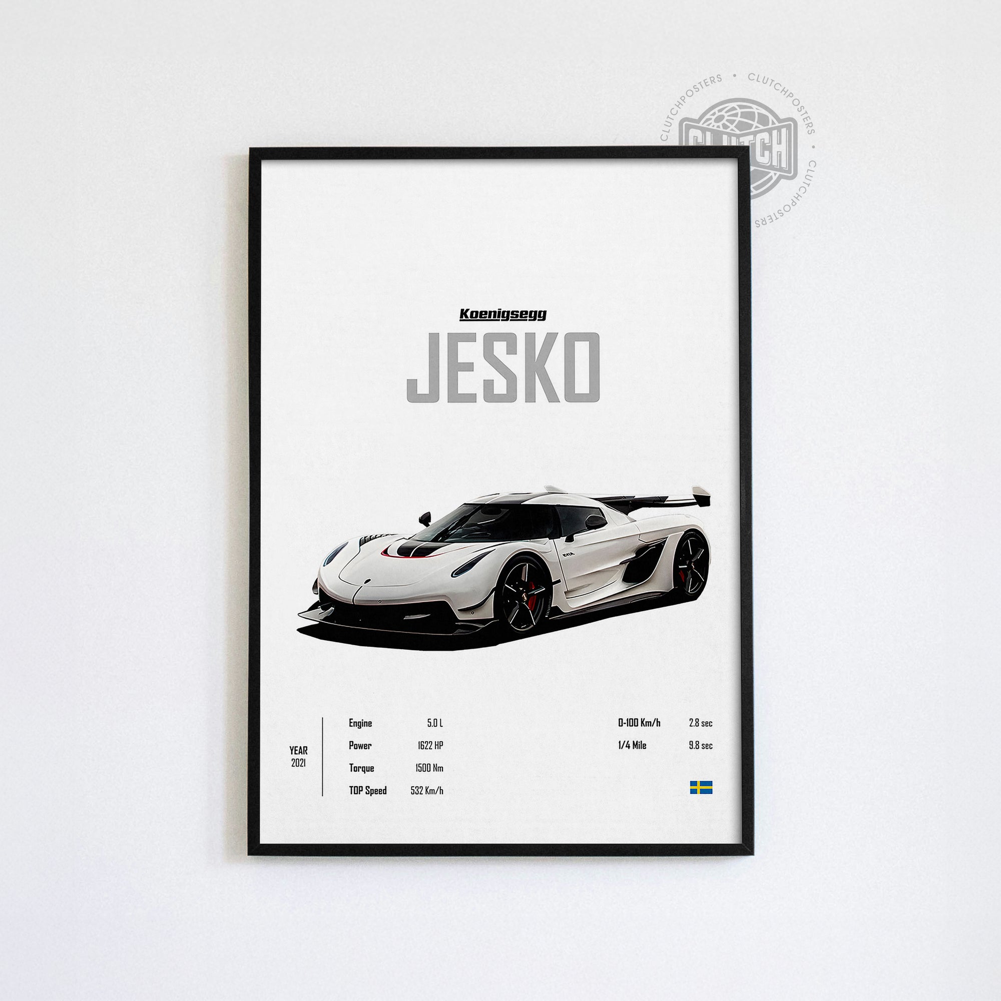 Koenigsegg Jesko 'CORE' Car Poster