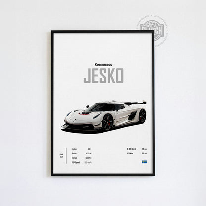 Koenigsegg Jesko 'CORE' Car Poster