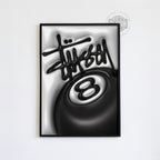 Stussy 8 Ball Metallic Poster
