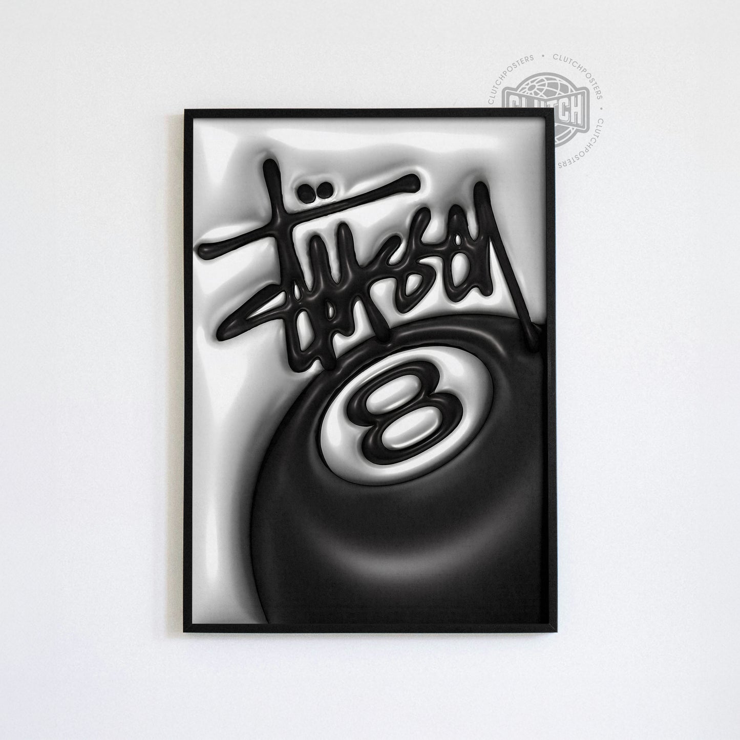 Stussy 8 Ball Metallic Poster