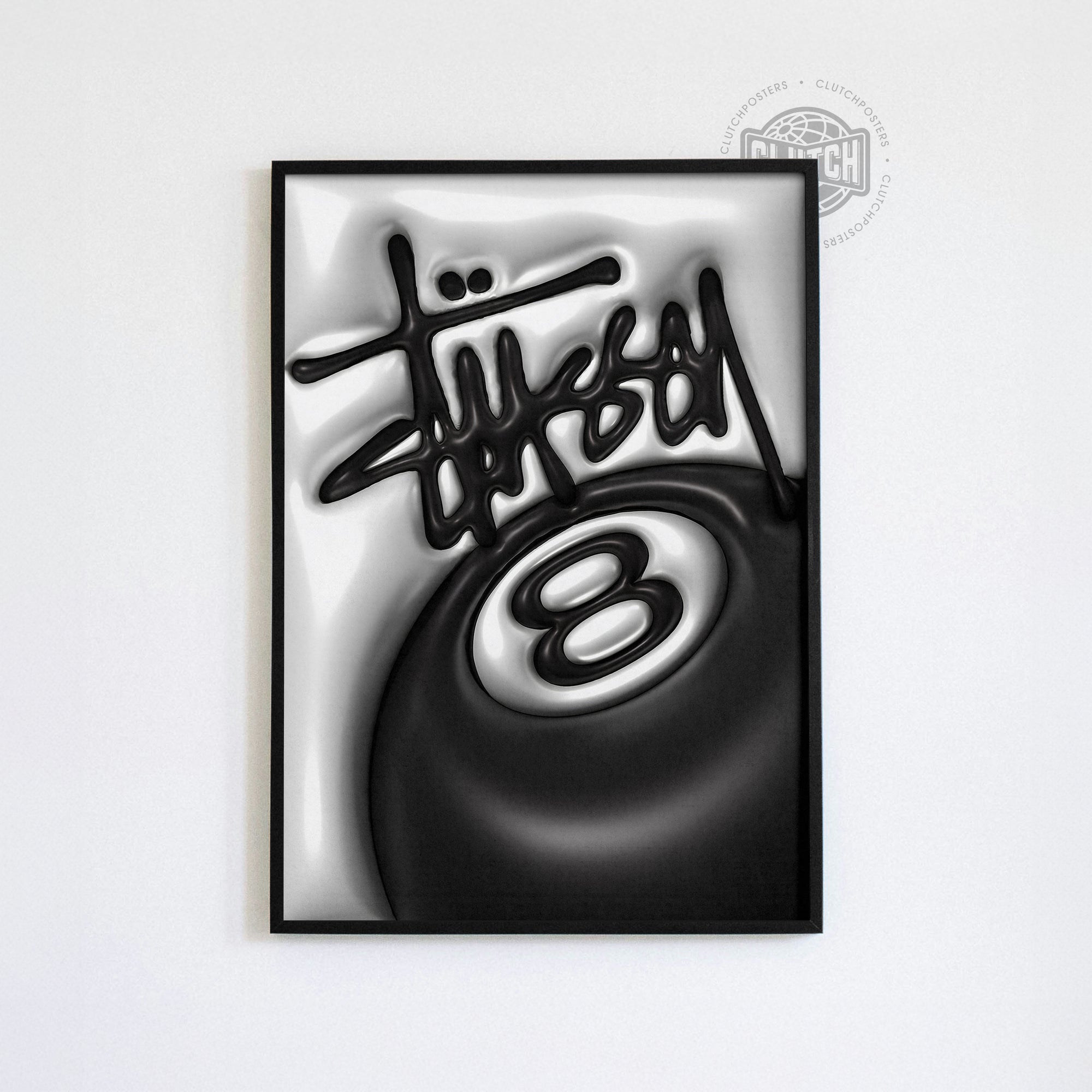 Stussy 8 Ball Metallic Poster