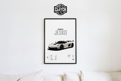 Koenigsegg Jesko 'CORE' Car Poster