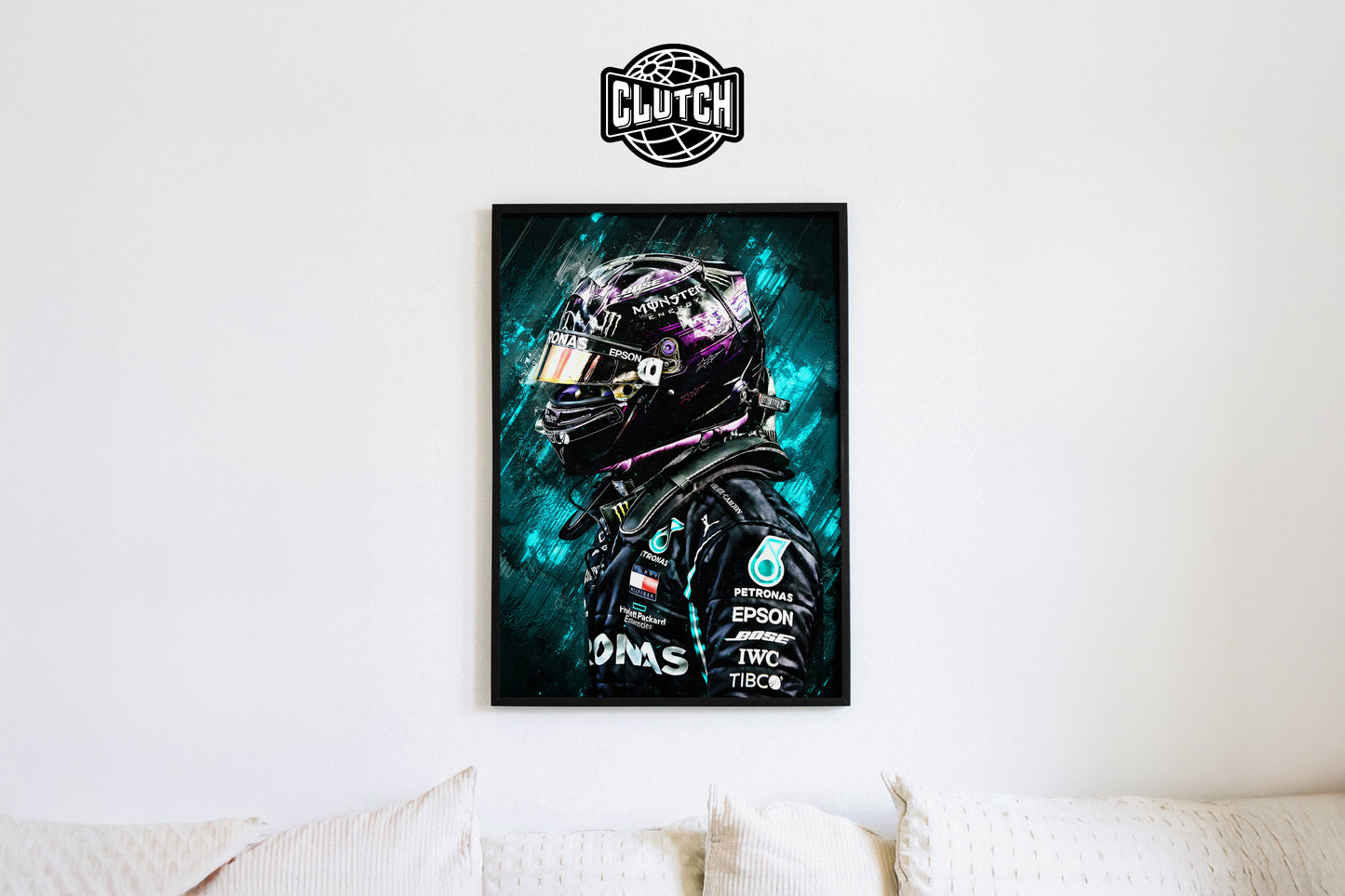 Lewis Hamilton Painting Poster