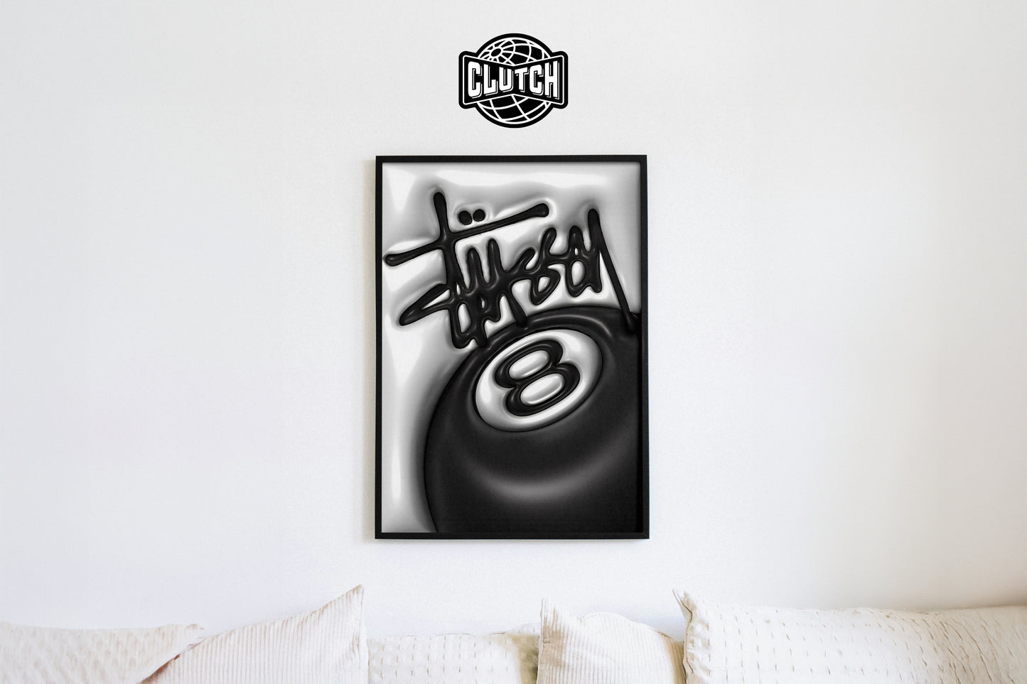 Stussy 8 Ball Metallic Poster