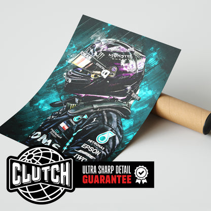 Lewis Hamilton Painting Poster
