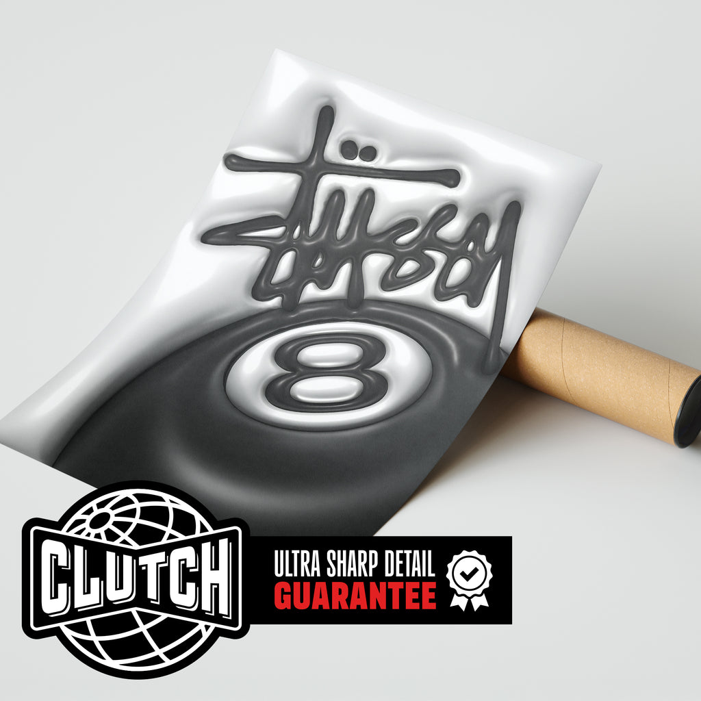 Stussy 8 Ball Metallic Poster