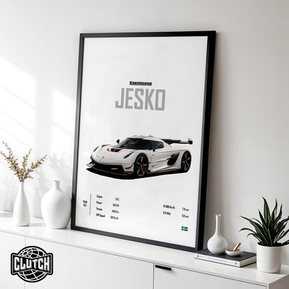 Koenigsegg Jesko 'CORE' Car Poster